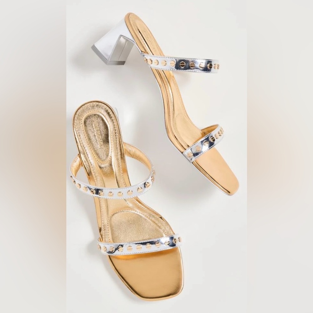 SIMKHAI Elegant Gold and Silver Women's Heels